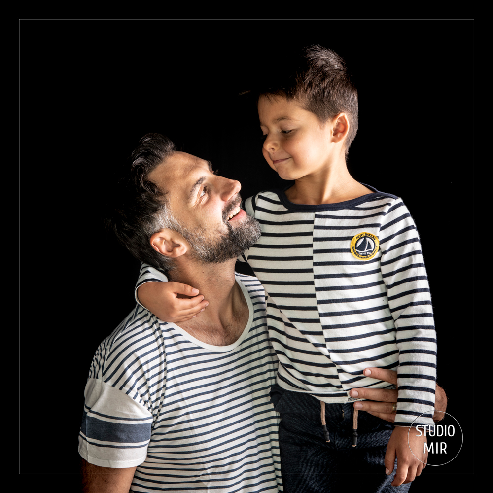 shooting photo entre un père et son fils en région parisienne