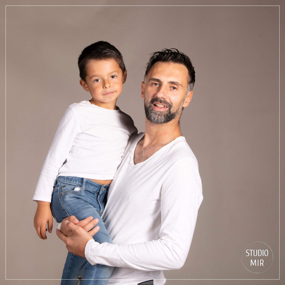 shooting photo entre un père et son fils en région parisienne