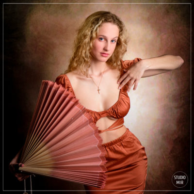 Shooting photo avec éventail en Ile-de-France