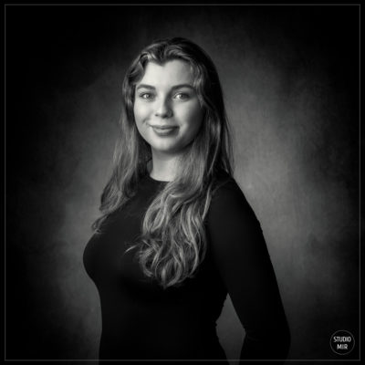 Séance photo portrait en noir et blanc proche de Paris